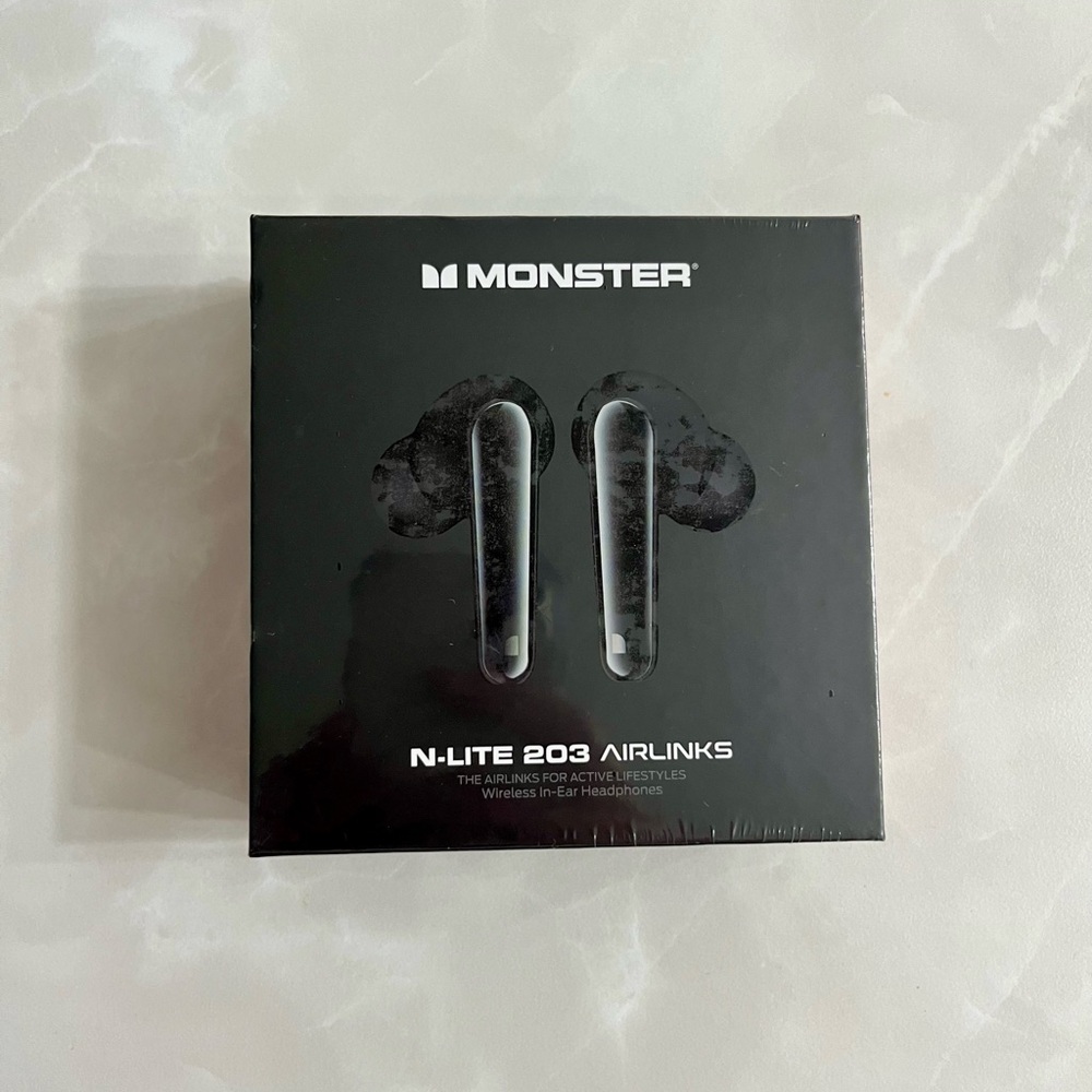 Brand New Monster N-Lite 203 AirLinks Wireless Earbuds, Bluetooth 5.3